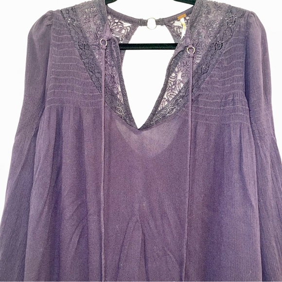 Free People One Night Bohemian Mini Dress Tunic Women's Sz Small - Picture 6 of 9